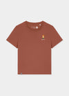 T-shirt "Pumuckl Grumpy" - rust, women