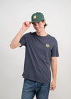 T-shirt "SpongeBob is running" - slate grey