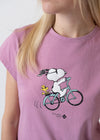 T-shirt "Peanuts: Radln" - wild rose