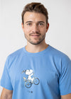 T-shirt "Peanuts: Radln" - blue