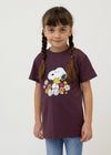 T-shirt "Peanuts: Cuddle Alert" - dark red