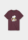 T-shirt "Peanuts: Cuddle Alert" - dark red